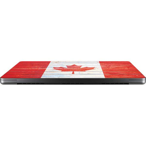 Canada Flag Light Wood Apple MacBook Pro 14-inch Skin